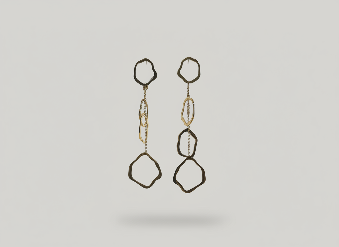 PENDIENTES ARANDELAS+CADENA
