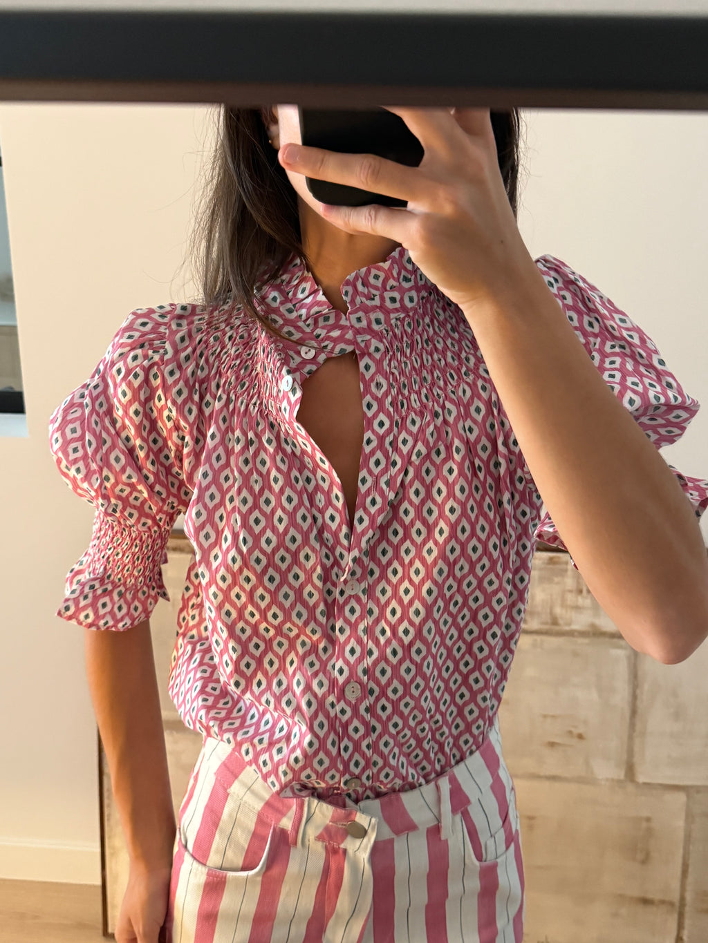 Blusa estampada rosas