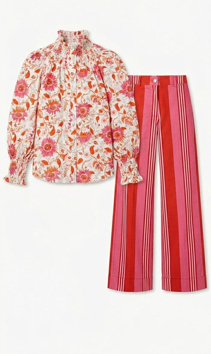 PANTALÓN RAYAS ROJAS/ROSAS