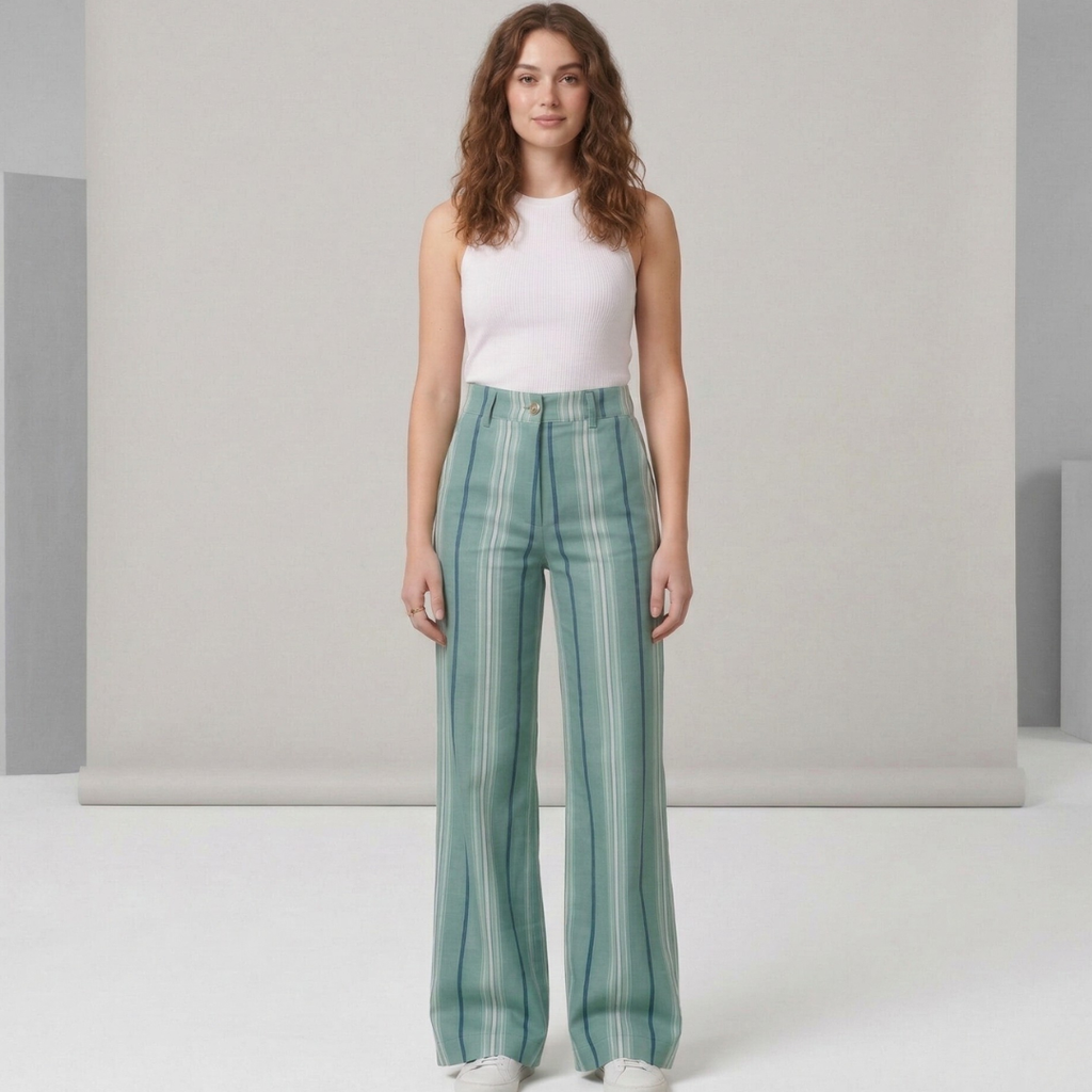 Pantalón rayas verde