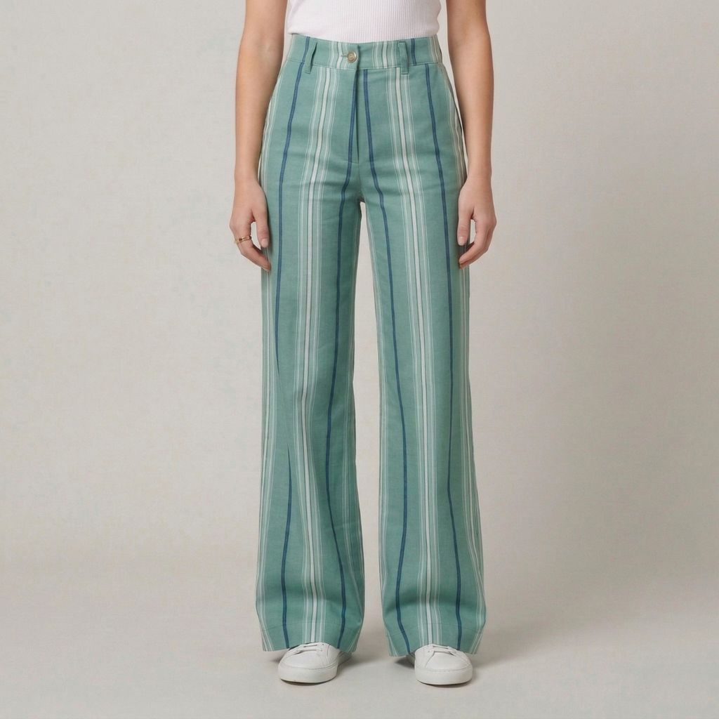 Pantalón rayas verde