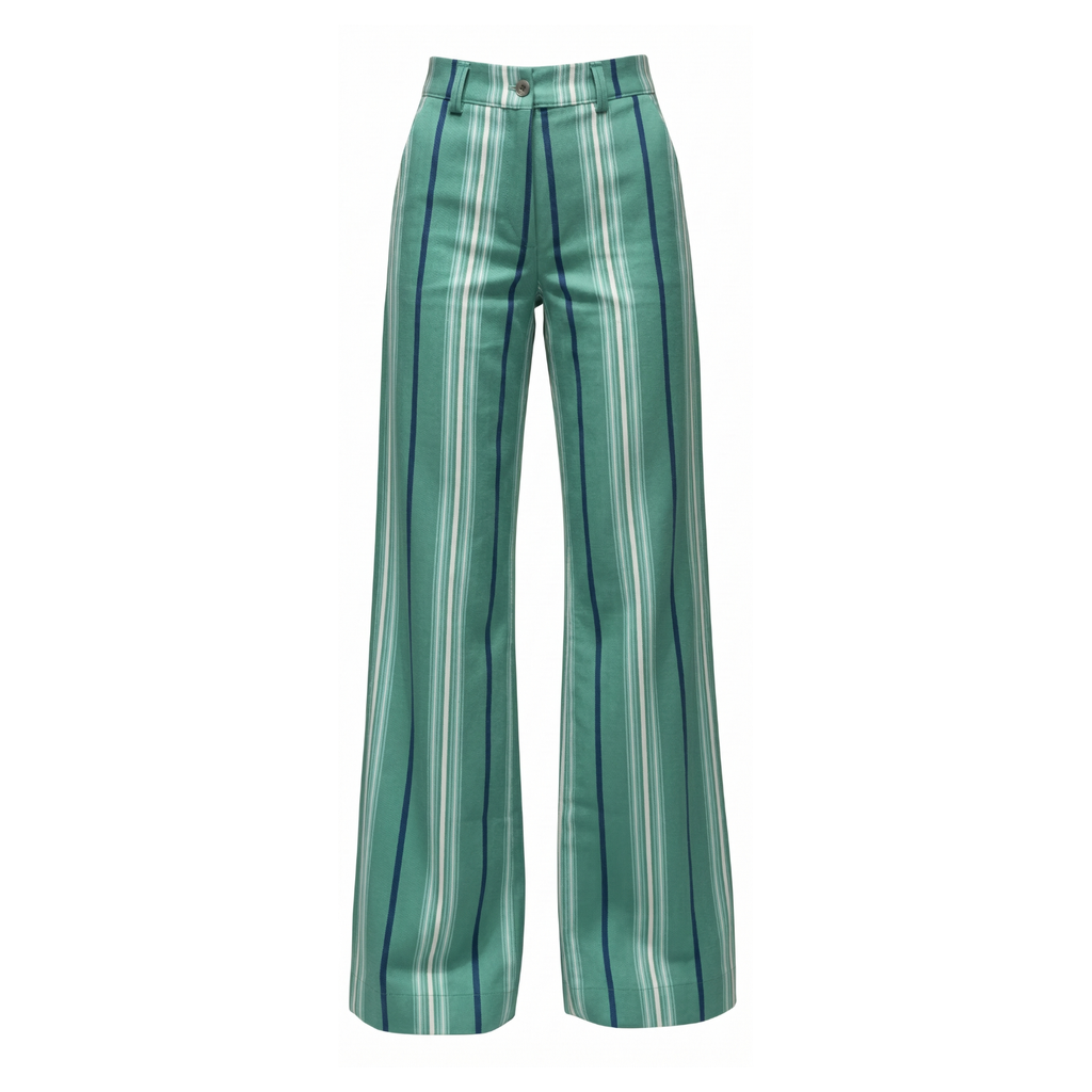 Pantalón rayas verde