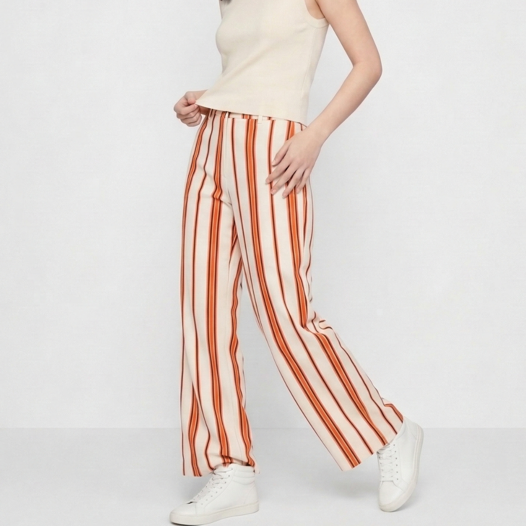 Pantalón rayas naranjas