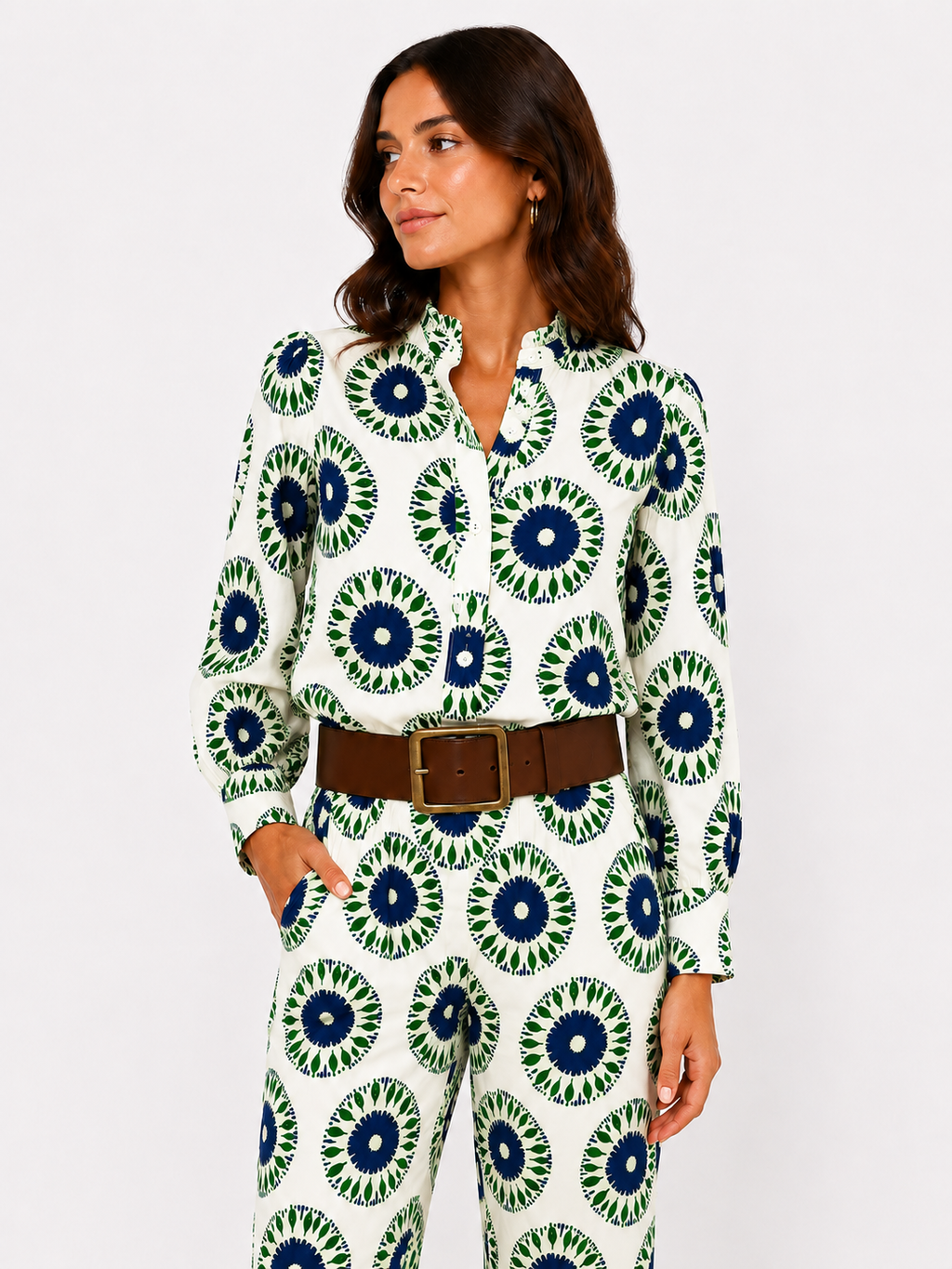 Pantalón Flores con volante